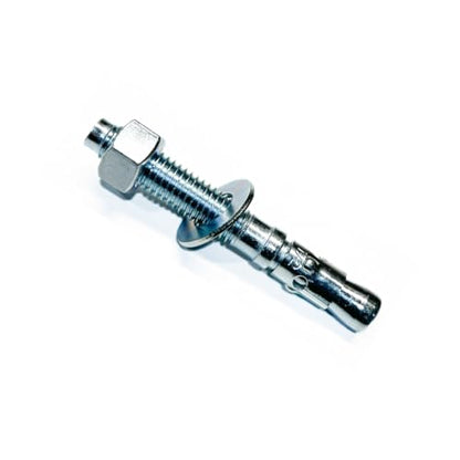 MIGHTY FASTENERS Zinc-Plated Steel Wedge Anchors, 1/2" X 3-3/4" - Heavy-Duty Mounting Bolts for Concrete - 25 Pack - size: 1/2" X 3-3/4"