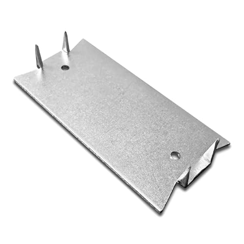 100-Pack 1.5" x 3" 16 Gauge Galvanized Steel Nail Plates for Wood Studs - Wire Plumbing Protection with Spike & Screw-Ready Mount Stud Guards - size: 100 Pack