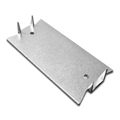100-Pack 1.5" x 3" 16 Gauge Galvanized Steel Nail Plates for Wood Studs - Wire Plumbing Protection with Spike & Screw-Ready Mount Stud Guards - size: 100 Pack