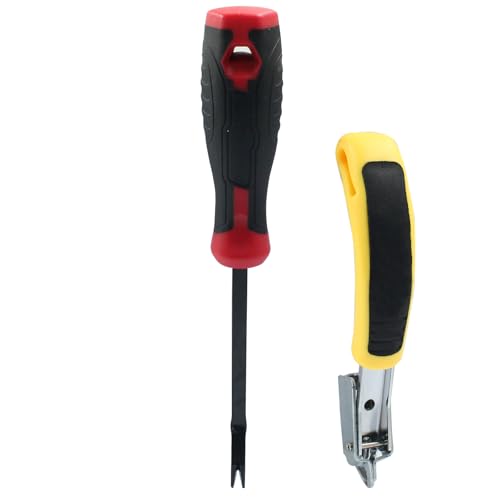 Heavy Duty Staple Puller Tool Set, 2 Pack - color: Yellow & Red, size: 6"&7.9"