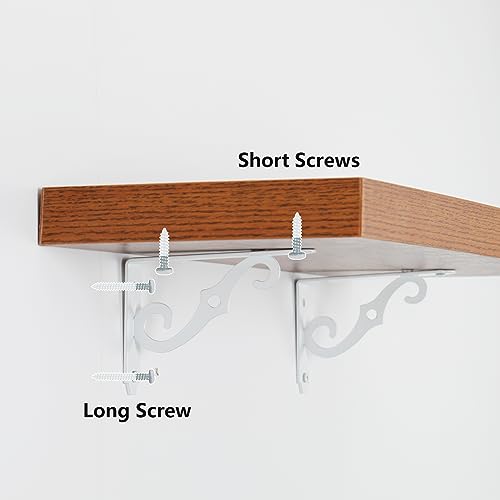 HOME MASTER HARDWARE Decorative Shelf Brackets, 5x3.5 inch, White, 4 Pack - size: 5 x 3 1/2 Inch, style: White-4Pack