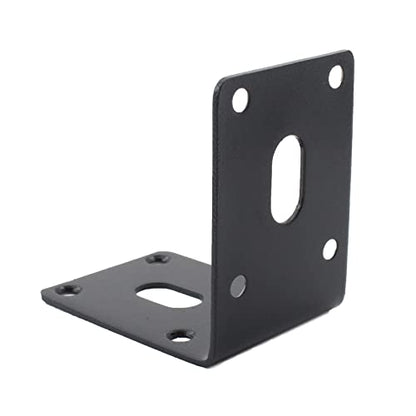 4PCS L Bracket Corner Brace, ULIFESTAR Stainless Steel Heavy Duty Black Corner Bracket,90 Degree Joint Right Angle Bracket,Metal L Brackets for Wood Furniture Bedframe Cabinet Drawer Chair with Screws - size: 70x70x1.8mm/2.8x2.8x0.1'' 8+2 Holes