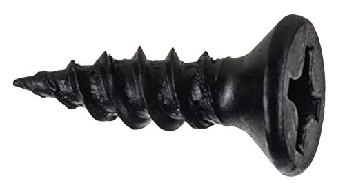 Hard-To-Find Fastener Phillips Flat Twinfast Wood Screws, Black Phosphate, Durable & Secure Indoor Wood Screws for Cabinets, Home Improvement, DIY, Construction, Interior Renovations, #4 x 3/4" - size: #4 x 3/4" Pack of 100