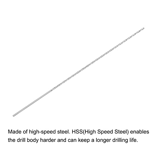 uxcell HSS Extra Long Twist Drill Bits,2mm Drill Dia 300mm Length 2Pcs - size: 2x300mm