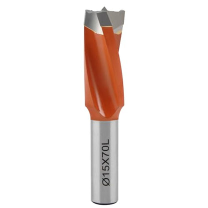 15mm Diameter Carbide 3 Flute Drills Brad Point Boring Bit, 15mm Dia × 70mm Long × 10mm Shank Left Hand - size: D 15mm (19/32"), style: Left Hand Rotation