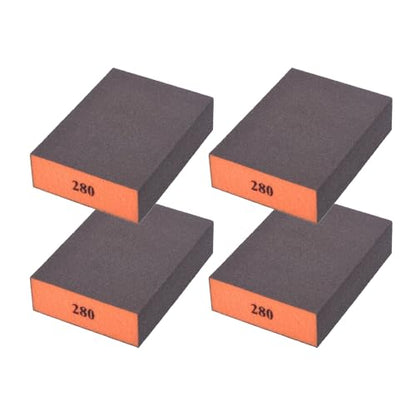 4Pcs 280Grit Sanding Sponges, Wet Dry Sanding Blocks - size: 280Grit