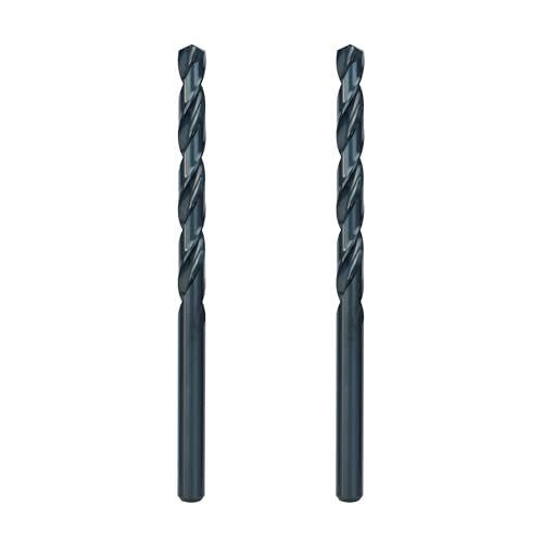 Greycore Tools 3/8 Inch x 6 Inch Black Oxide Aircraft Extension Bit 2-Pack – Long Drill Bit for Steel, Wood, Plastic and Aluminum - Round Shank, Split Point (3/8" x 6") - size: 3/8" x 6"