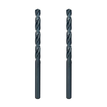 Greycore Tools 3/8 Inch x 6 Inch Black Oxide Aircraft Extension Bit 2-Pack – Long Drill Bit for Steel, Wood, Plastic and Aluminum - Round Shank, Split Point (3/8" x 6") - size: 3/8" x 6"