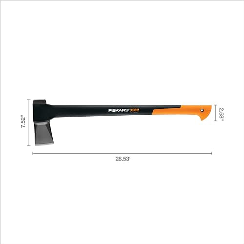 Fiskars X25 Splitting Axe 28", Wood Splitting Axe for Medium to Large Logs - style: 28" Splitting Axe