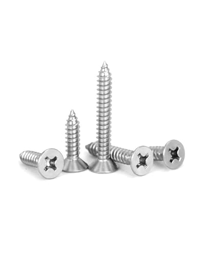 #2 x 3/4" (100 Pack) Flat Head Phillips Drive Screws Sheet Metal Self-Tapping Screws, 304 Stainless Steel Screw - size: #2 x 3/4''