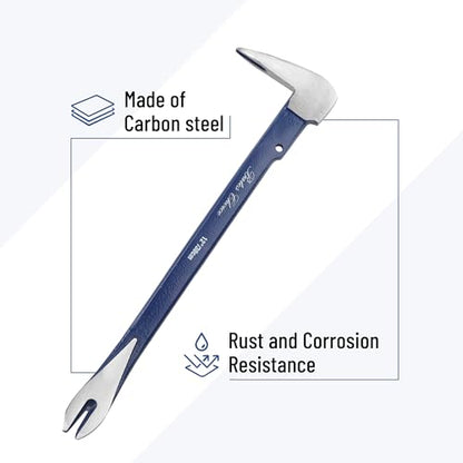 Bates- Pry Bar Nail Puller Set, 2 Pack, 8" & 12", Nail Puller Tool, Small Pry Bar