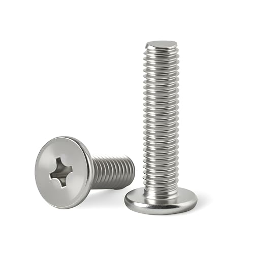 M3 x 4mm(50 Pack) Flat Round Head Screws 304 Stainless Steel Phillips Drive Machine Screws Hardware Fastener for Furniture Connection - size: M3 x 4
