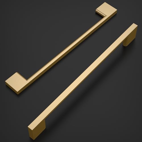 Amerdeco 10 Pack Champagne Bronze Cabinet Pulls 6.3" - color: Champagne Bronze, size: 6.3" hole center
