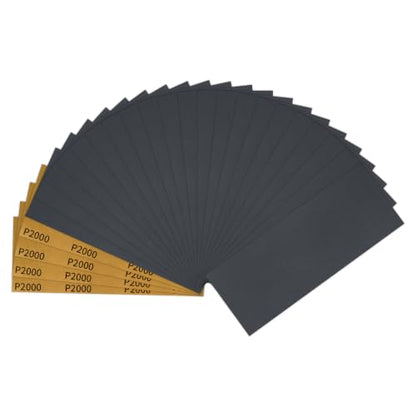 Sandpaper 2000 Grit 25 Sheets, Wet Dry Sand Paper 9 x 3.6 Inch - style: 2000 Grits