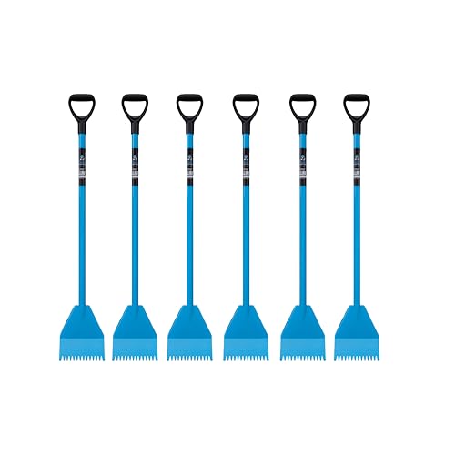 Roof Tear Off Shovel 47.5 in – 6 Pack El Burro Shingle Shovel Stripper | Heavy Duty Steel Roofing Removal Tools for Shingles & Nails | Blue - size: 47.5 inches (6 pack)