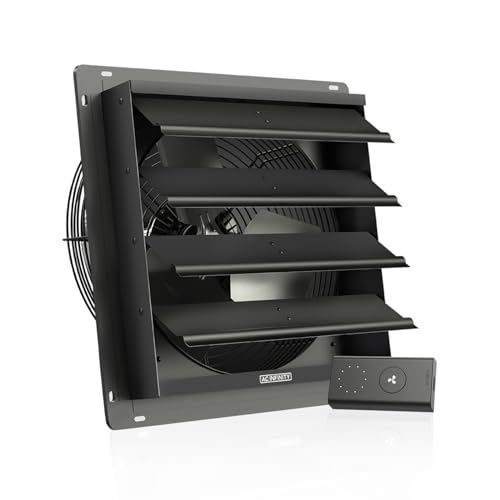 AC Infinity AIRLIFT S14, Shutter Exhaust Fan 14” with 10-Speed Controller - size: 14-Inch, Speed Controller