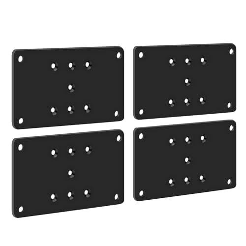 4pcs 3.5x6.5 Post Bracket for 4x4 Wood Post Anchor Base Black - size: I-6.5x3.5