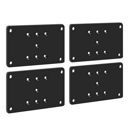 4pcs 3.5x6.5 Post Bracket for 4x4 Wood Post Anchor Base Black - size: I-6.5x3.5