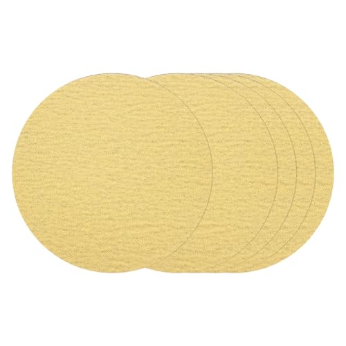 25Pcs Sanding Discs 8In 80Grit Hook and Loop Sandpapers Yellow - color: Yellow, size: 8 Inch(80 Grit)