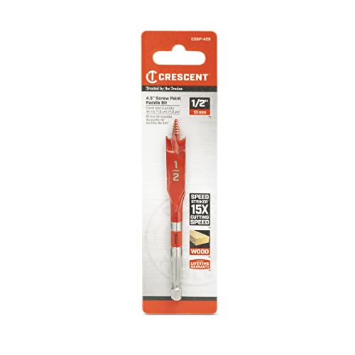 Crescent Screw Point Spade Drill Bit | 1/2" x 4" | CDSP-429