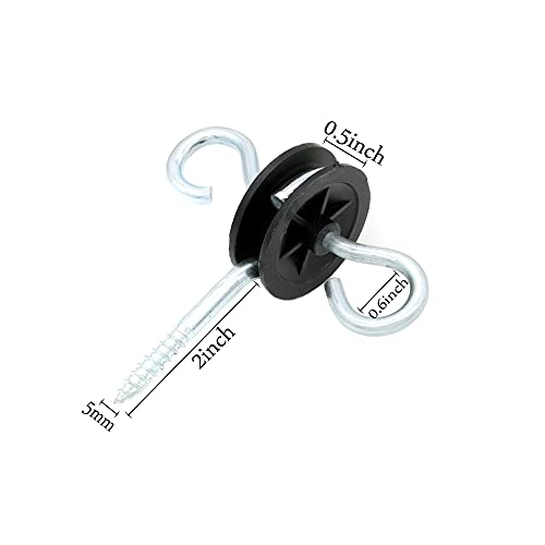 12 Pcs Farm Electric Fence Gate Handle Anchors, Black