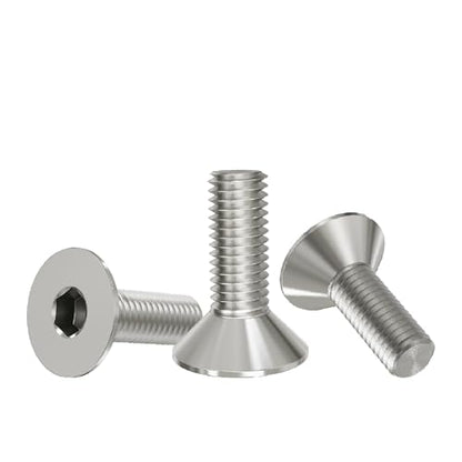 80 Pcs M4x8mm Flat Head Socket Cap Screws,Allen Hex Drive Type, 304 Stainless Steel countersunk Bolt, Full Threaded - size: M4x8mm /80 Pcs