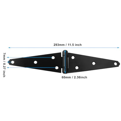 Hordion 2Pcs Strap Hinge Shed Door Hinges, 6 Inch Heavy Duty Gate Hinges - size: 6 Inch, 2Pcs