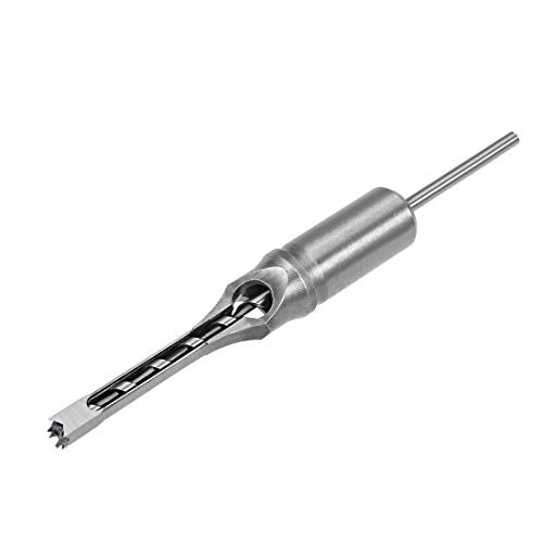 uxcell Square Hole Drill Bit, 1/4" High-Carbon Steel Hollow Chisel Mortise Power Tool for Woodworking - size: 1/4 in