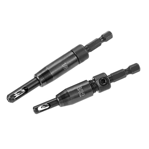 dophee 3PCS Self-Centering Drill Bit with 1/4" Hex Shank, 3/32" 7/64" 1/8"