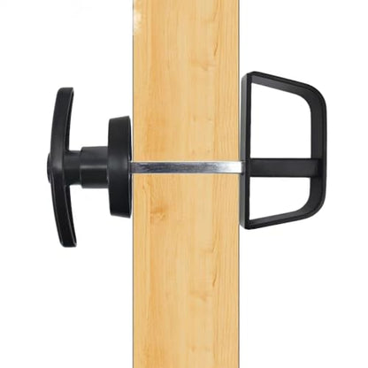 9-Piece Heavy Duty Shed Door Hardware Kit 6.5" Black T-Handle Lock with Keys 6 Anti-Sag Hinges 2 Barrel Bolts for Outdoor Sheds, Barns & Wooden Fence Gates