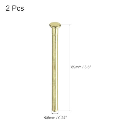 MECCANIXITY 2pcs 3.5" Door Hinge Pins Removable, Gold - color: Gold, size: 3.5 Inch