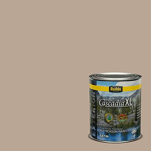 Rodda Paint CASCADIA XL Exterior Satin Paint & Primer in One, Quart, Abalone - color: Abalone, size: 32 Fl Oz (Pack of 1)