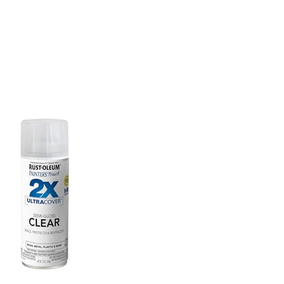 Rust-Oleum 249859 Painter's Touch 2X Ultra Cover Spray Paint, Semi-Gloss Clear, 12 Ounce (Pack of 4) - color: Semi-Gloss Clear, size: 12 Ounce (Pack of 4)