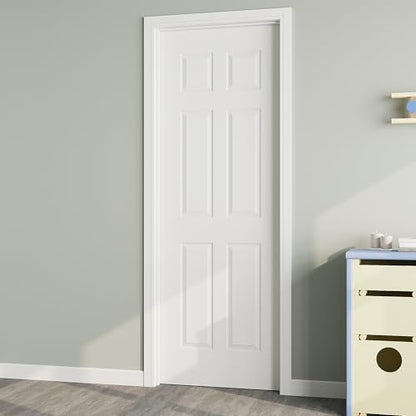 Interior Door,6-Panel Molded Solid Doors,Bedroom Door,28x80 Door - size: 28" x 80"