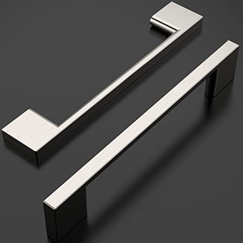 Amerdeco 10 Pack Brushed Satin Nickel Cabinet Pulls 5" - color: Brushed Satin Nickel, size: 5" hole center