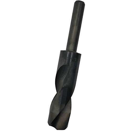 25mm(63/64-Inch) Reduced Shank Drill Bit, 1/2” Shank High Speed Steel Twist Drill Bit HSS-9341 for Aluminum Plate Copper Wood Stainless Steel - size: 25mm