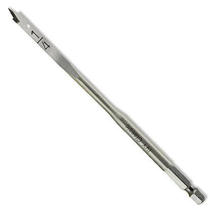 IVY Classic 10704 1/4 x 6-Inch Swift Bore® Wood Spade Bit, High-Carbon Steel, 1/Card - size: 1/4 x 6"