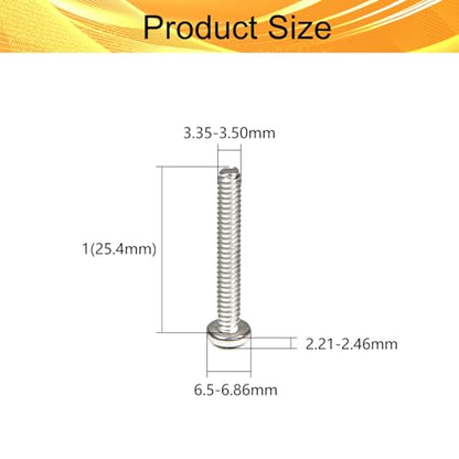 100PCS #6-32 x 1 Machine Screws, Phillips Pan Head, 304 Stainless Steel - size: 6#-32 x 1"