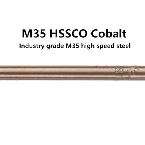 9/64 in. x 6 in. Cobalt Aircraft Extension Drill Bits Set(5PCS), M35 High Speed Steel Drill Bit Extra Long Deep Hole Drilling for Stainless Steel, Plastic and Wood - size: 9/64"x6"(5PCS)