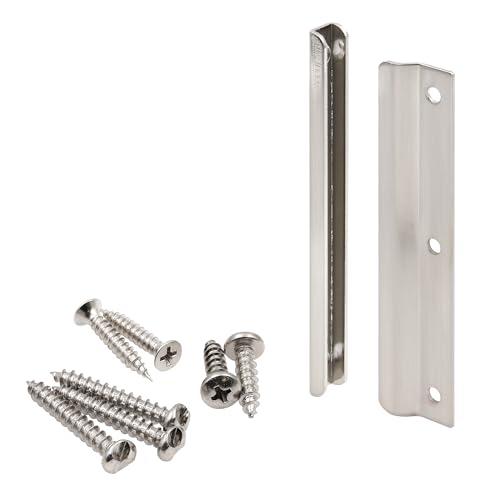 Prime-Line U 95125 Latch Shield Guard, in-Swing, 6 inch Height with Fasteners, Satin Nickel (Single Pack) - color: Satin Nickel