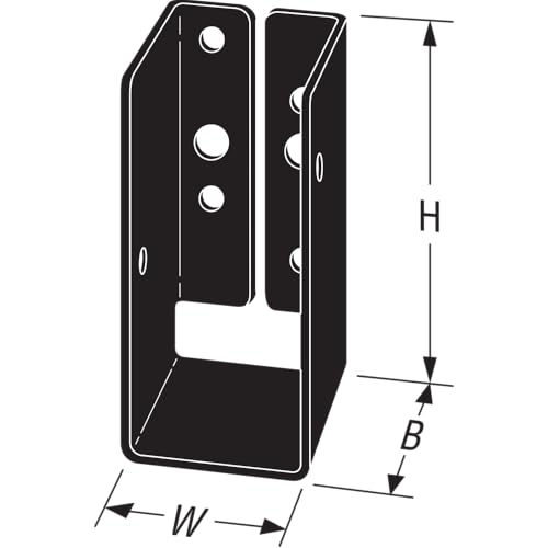 Simpson Strong-Tie Outdoor Accents ZMAX, Black Light Joist Hanger for 2x4 (Pack of 12)