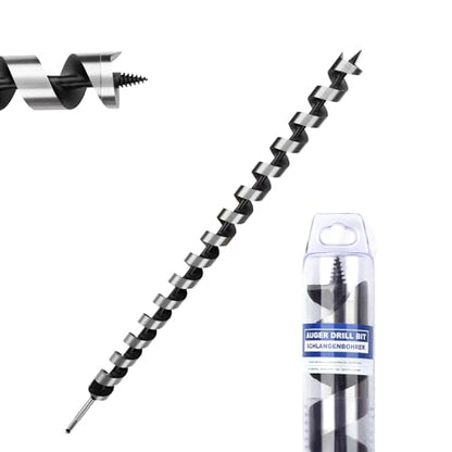 1-1/2" X 31.5" Auger Bit for Wood, 38x800mm Extra Long Auger Drill bit - size: 1-1/2" (38mm)diameter, style: 31.5 inch / 800mm Length