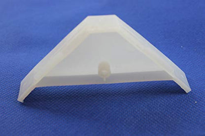 Berta 12-Pack, 90 Degree Cabinet Triangle Bracket, Plastic White Corner Support Braces - size: 12