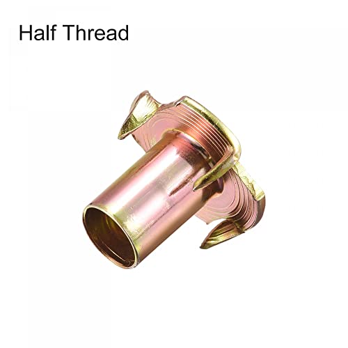 uxcell M8x16mm T-Nuts 4 Pronged Tee Nut Carbon Steel Threaded Inserts for Wood 24pcs - size: M8x16mm