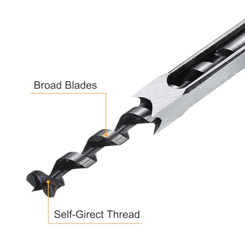 uxcell Square Hole Drill Bit for Wood 10mm Hollow Chisel Mortiser Auger Spur Cutter Tool, High Carbon Steel for Woodworking Carpentry - size: 10mm