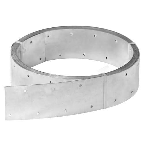 GBGS 32ft Metal Strapping,2-3/8"Width Perforated Steel Coil Strap - size: Width:60mm(2-3/8")