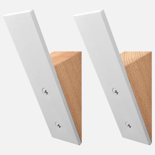 Homeforia Beachwood Coat Hooks, High-End Wood & Metal, Set of 2 - color: Beechwood, size: Pack of 2
