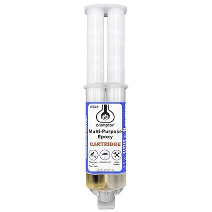 Brampton Multi-Purpose Epoxy, Quick 30-Minute Set, Waterproof 2-Part Epoxy Glue Kit for Tile, Metal, Ceramic, Glass, Wood, Stone, Strong Bonding, Sandable, Paintable Resin, Easy 1:1 Mix, 0.85 oz - style: 0.85 FL OZ