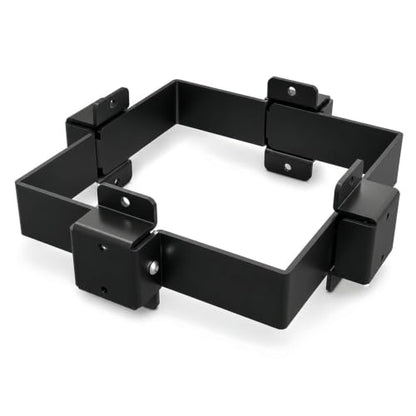 Heavy-Duty Post Band 8" x 8", Powder-Coated Steel Wrap-Around Clamp, Black