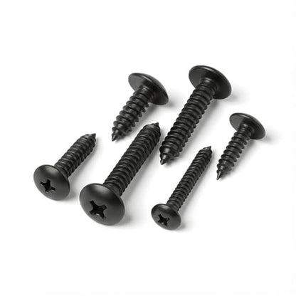 #8 x 1-1/2" (50 Pack) Truss Head Sheet Metal Screws Phillips Drive Self-Tapping Wood Screws, Black Oxide 304 Stainless Steel Screw (18-8), Corrosion Resistant Screws - size: #8 x 1-1/2"